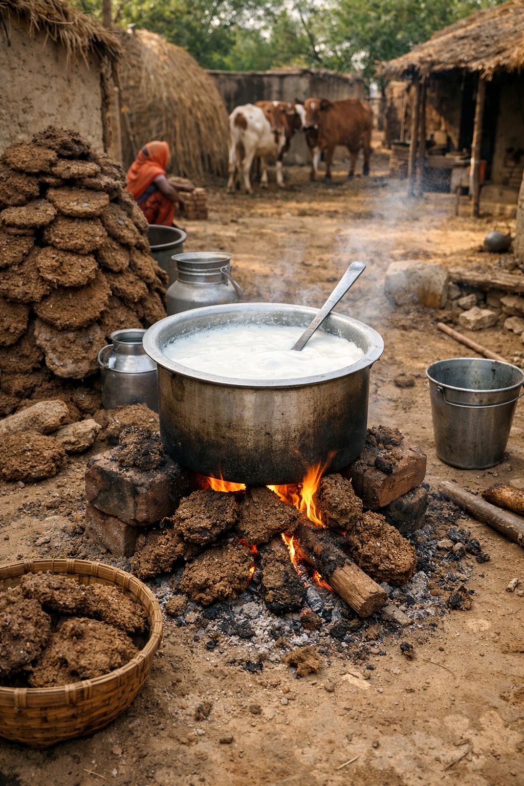 Milk heating process